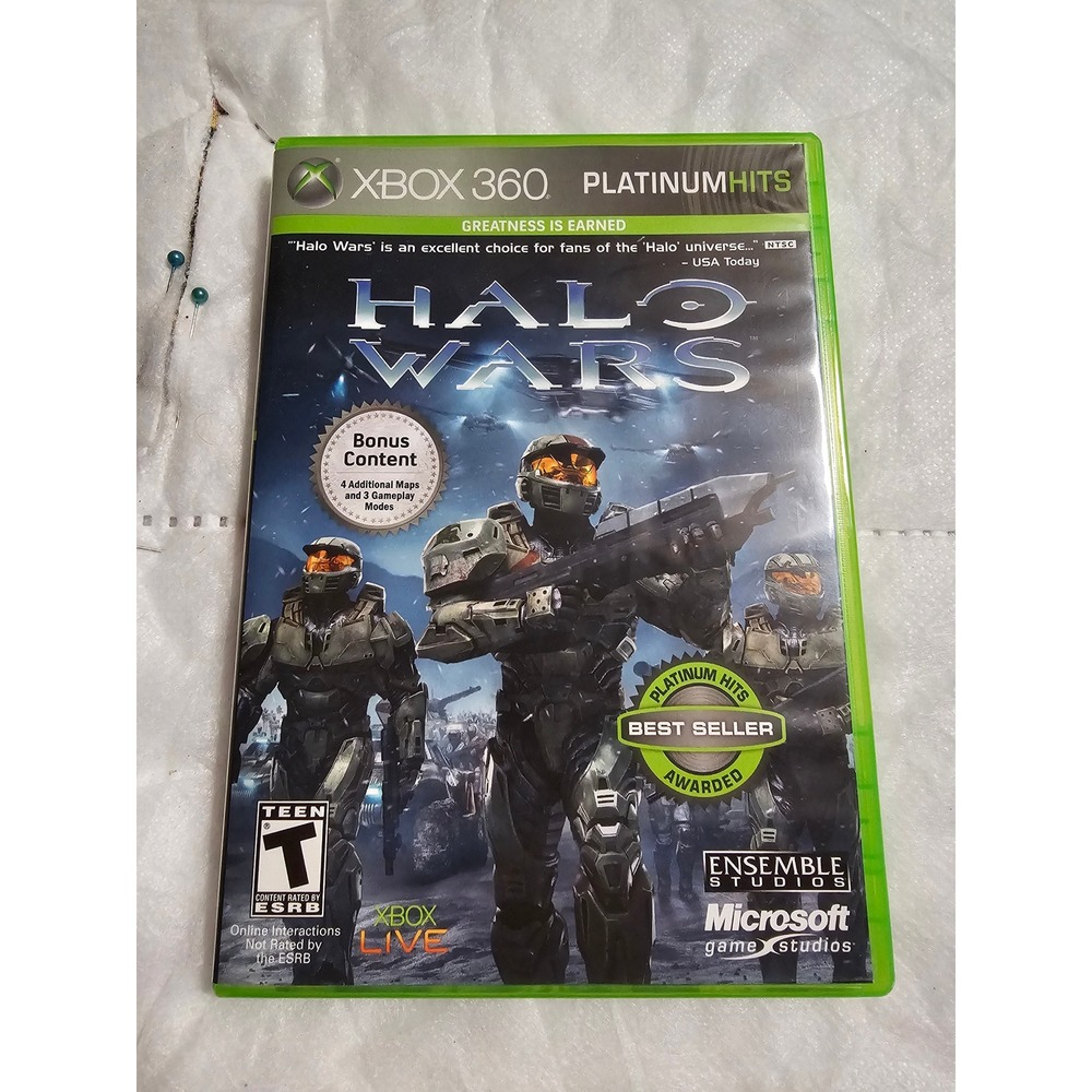 Halo Wars Xbox 360 Platinum Hits Bonus Content Strategy Game‎